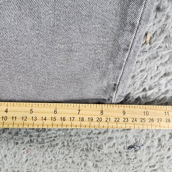Levi's Jeans Womens 18W Gray Stretch Denim Button Fly Ribcage Straight Ankle - Picture 9 of 15